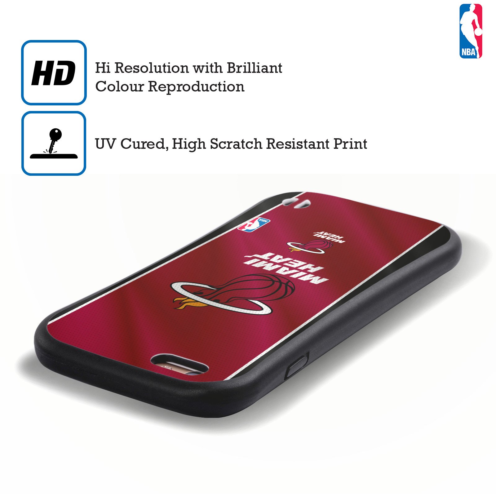 Official NBA Banner Miami Heat Hybrid Case for Apple iPhone 7/8