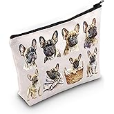 LEVLO French Bulldog Cosmetic Makeup Bag Frenchie Mom Gift French Bulldog Owner Travel Pouch Bag Bulldog Merch (French Bulldog)
