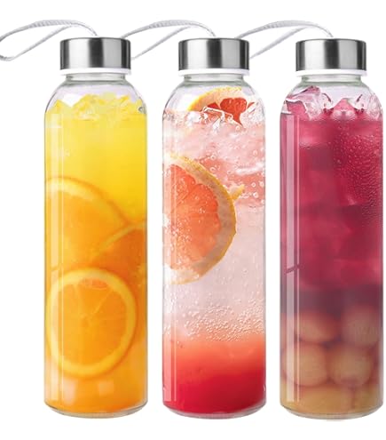 Silicone Glass Water Bottle Sleeves - 6-Pack Of Protective Holders 16-18 Oz Capacity - Anti-Slip Protection For Beverage Containers - Insulating Carriers For Smoothies And Juices (Pearl Grey