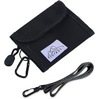 T.Contact Camo Neck Lanyard Wallet - Zipper Coin Purse, Card Holder With Keychain (Camo)