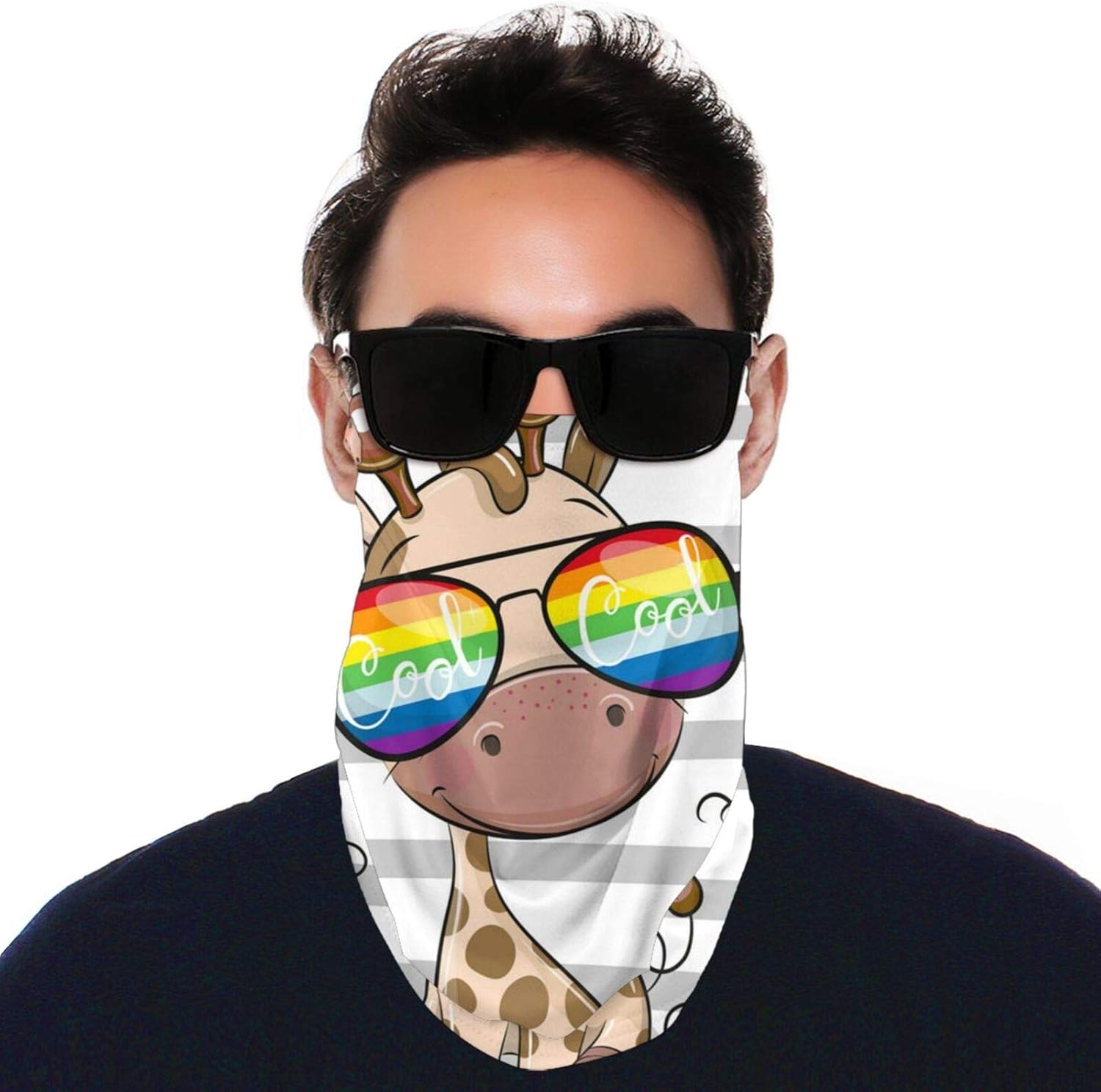 Balaclavas Cool Giraffe With Sun Glasses Hanging Ear Scarf