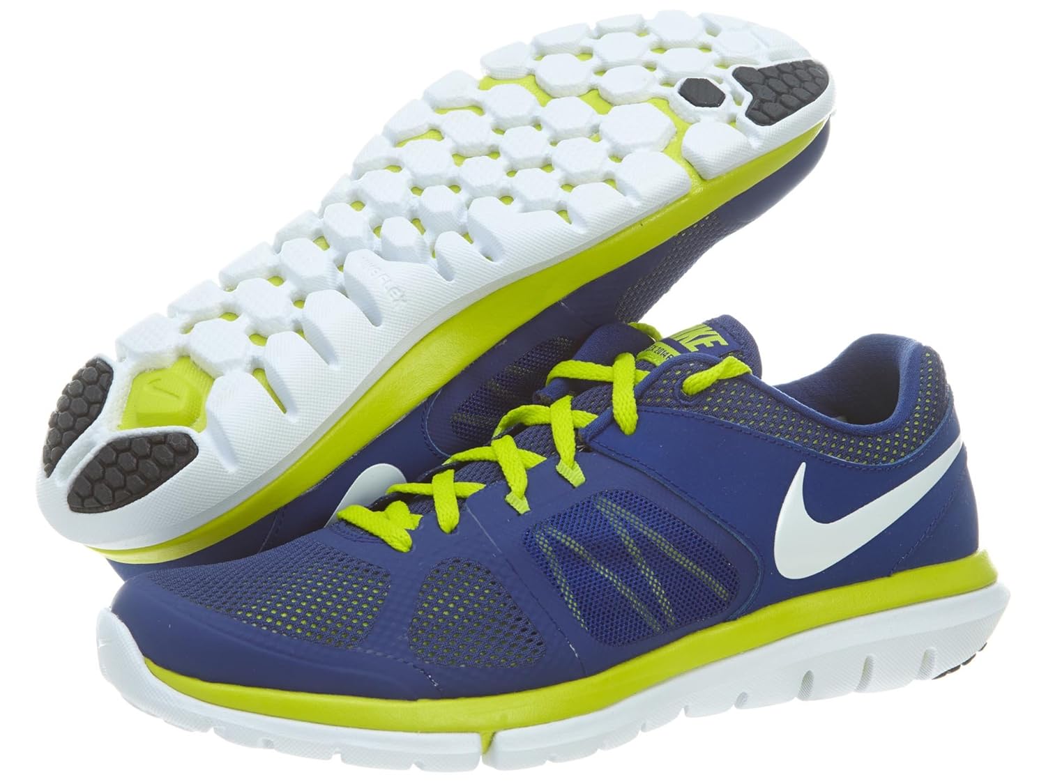 Buy Nike Men S Flex 2014 Rn Deep Royal Blue White Vnm Grn Running Shoe 8 5 Men Us At Amazon In