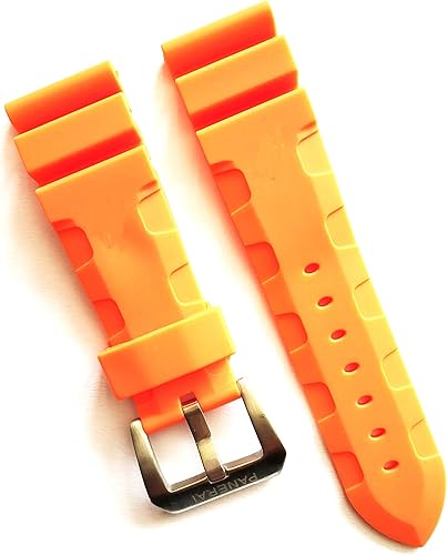 Correa de reloj de goma naranja compatible con Alt Panerai de ...