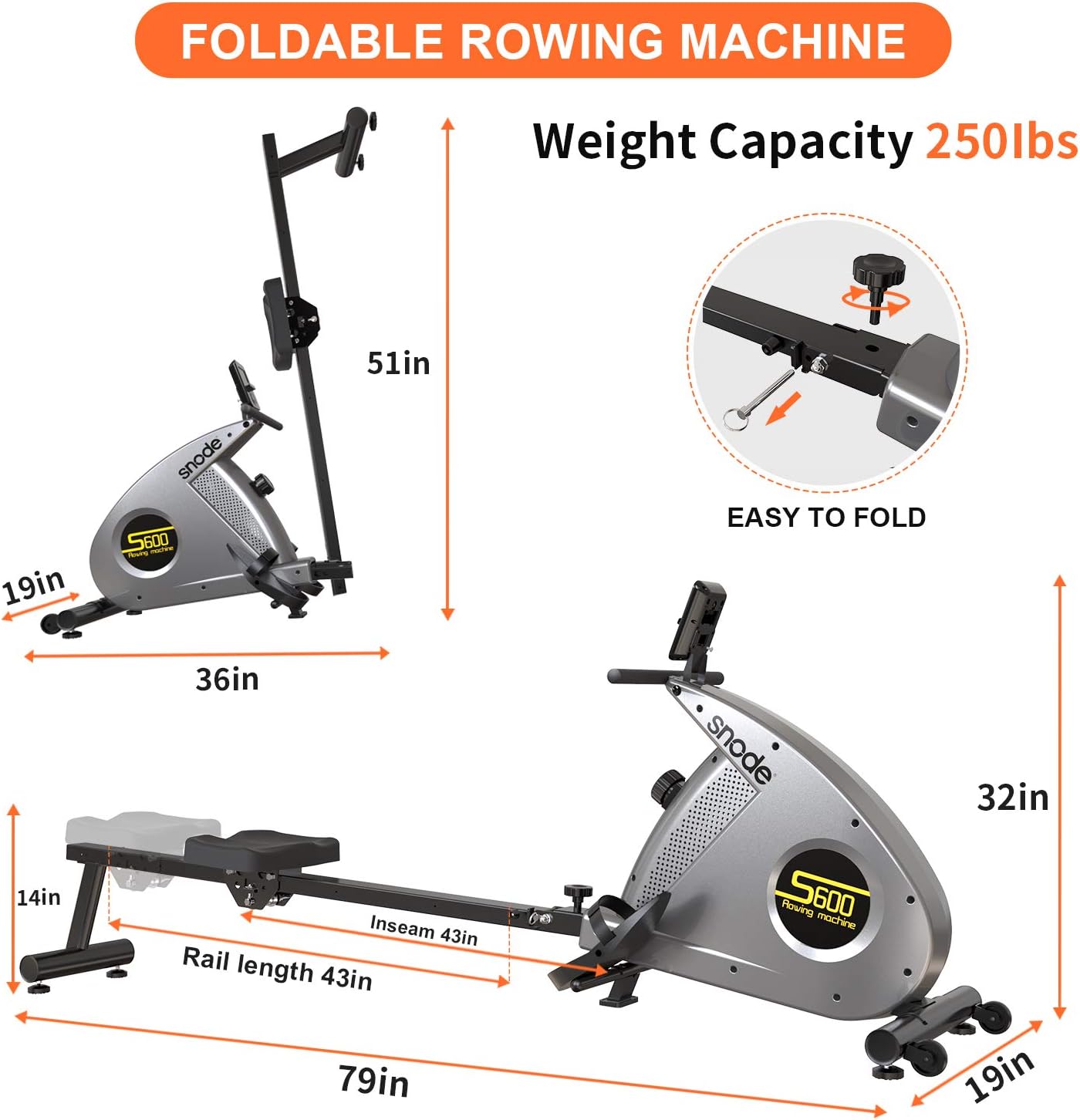 snode water rowing machine
