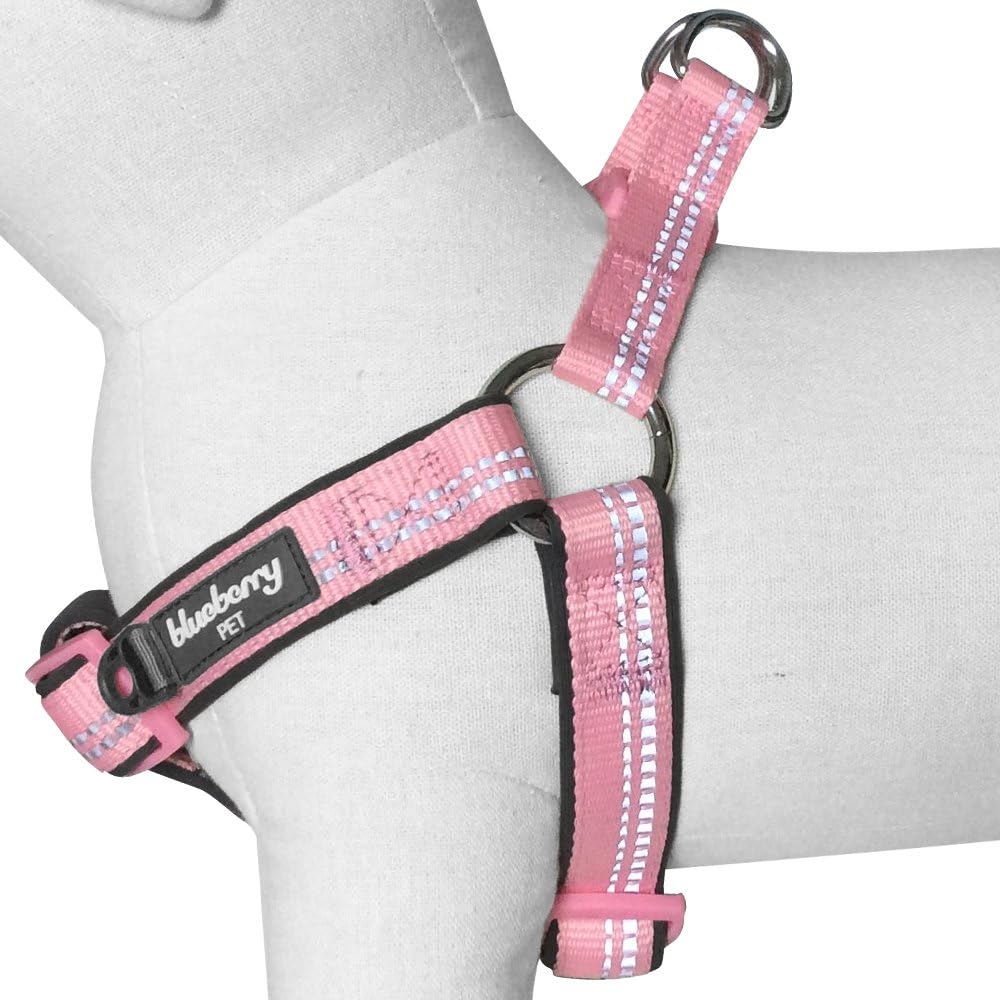 Blueberry Pet Comfy New 3M Reflective Step-in Pastel Color Padded Dog Harness, Chest Girth 50cm-65cm, Baby Pink, S/M - Image 3