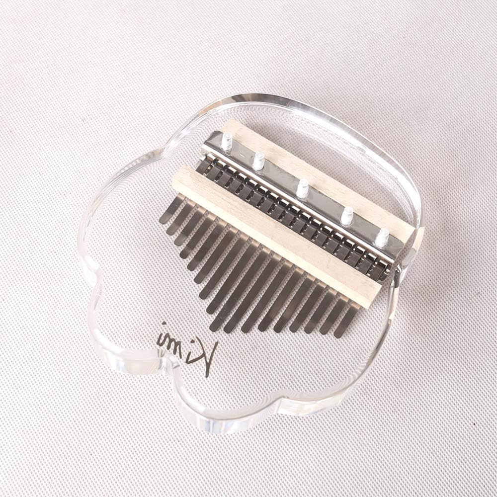 Aoile Cute Cat Claw Shaped 17 Key Kalimba Acrylic Thumb Piano Transparent Keyboard Instrument with Tuner Hammer + Gig Bag Cat claw