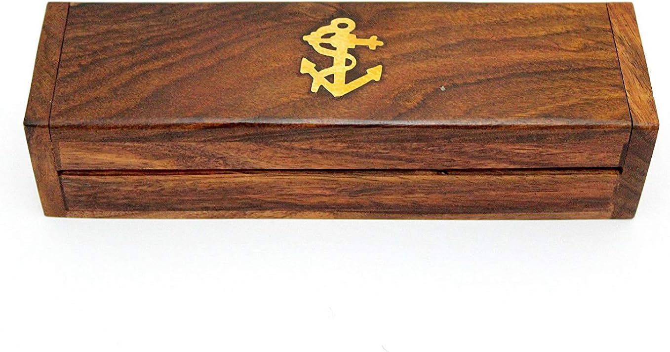 Bosun's pipe - Boatswain's Whistle Copper & Brass with chain and wooden Box Nautical Style Necklace - Groomsmen Gift - Image 5