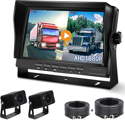 Amazon Co Jp Soinndo 録画機能付き バックカメラモニターセット バックモニター 7インチips液晶モニター Ahdバックカメラ2台 ガイドライン表示 非表示 2分割表示対応 正像 鏡像を切り替え可能 自動録画 ループ動録画 130 広い視野角 ノイズ防止映像ケーブル 12v 24v