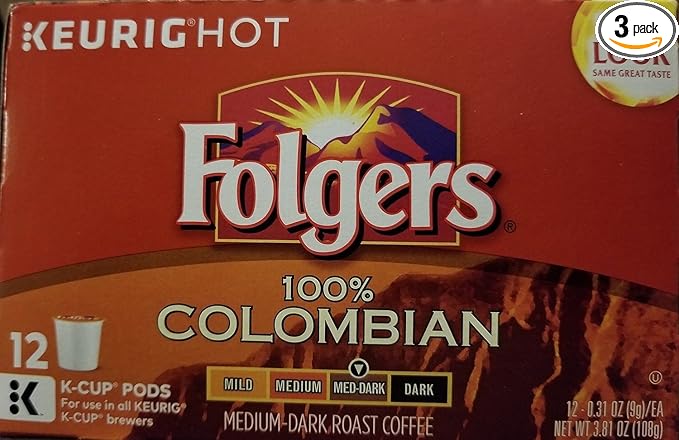 Folgers gourmet selections keurig brewed lively colombian medium roast k-cups - 12 pk (025500200408)
