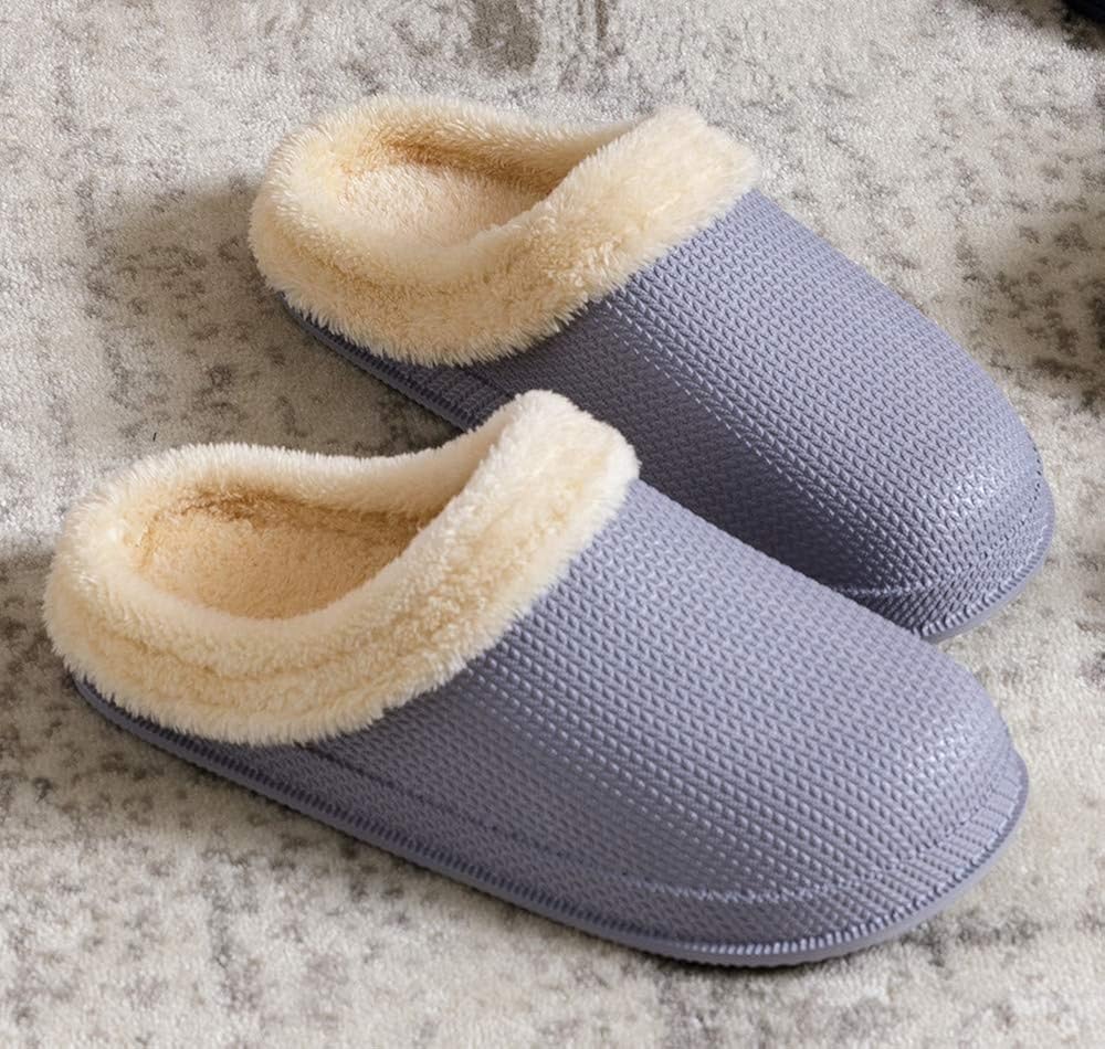 ZOGEME Uomo Donna Invernali Caldo Pantofole Fodera in Peluche Zoccoli  Impermeabile Ciabatte da Interno e Esterno Scarpe e borse urban-earth.co.uk