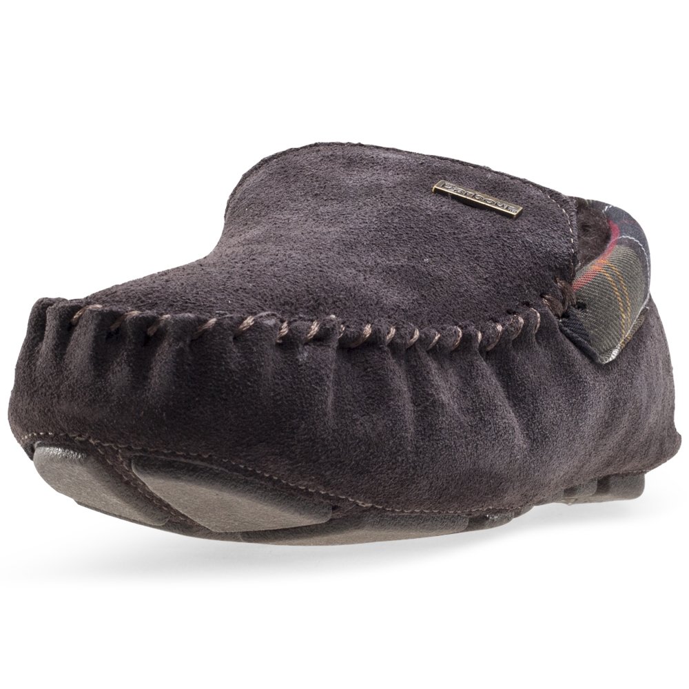 barbour monty suede mens black slippers