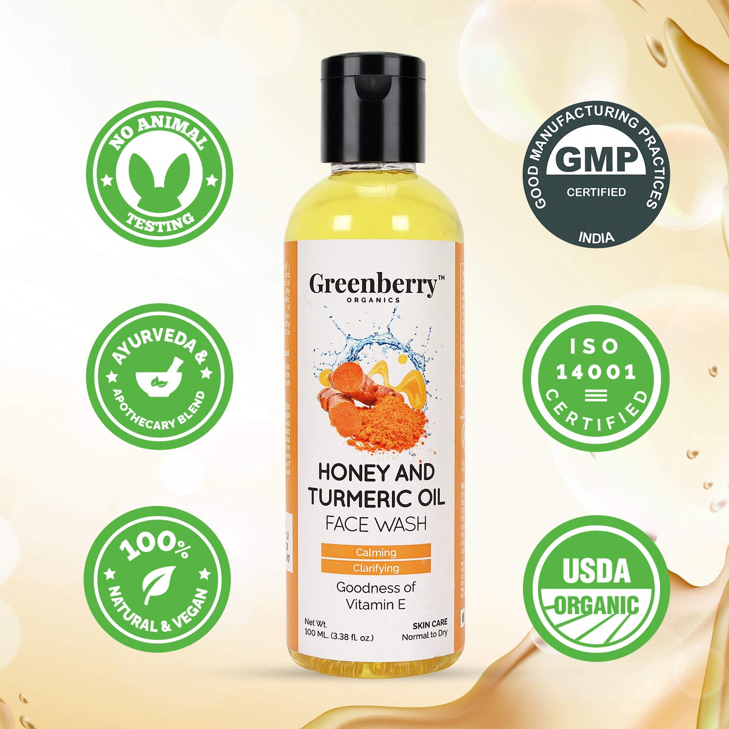  Greenberry Organics Honey And Turmeric Oil Face