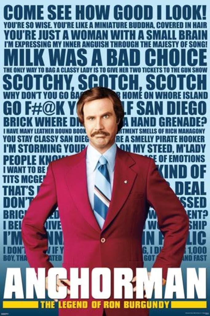 Anchorman - Quotes Movie Poster