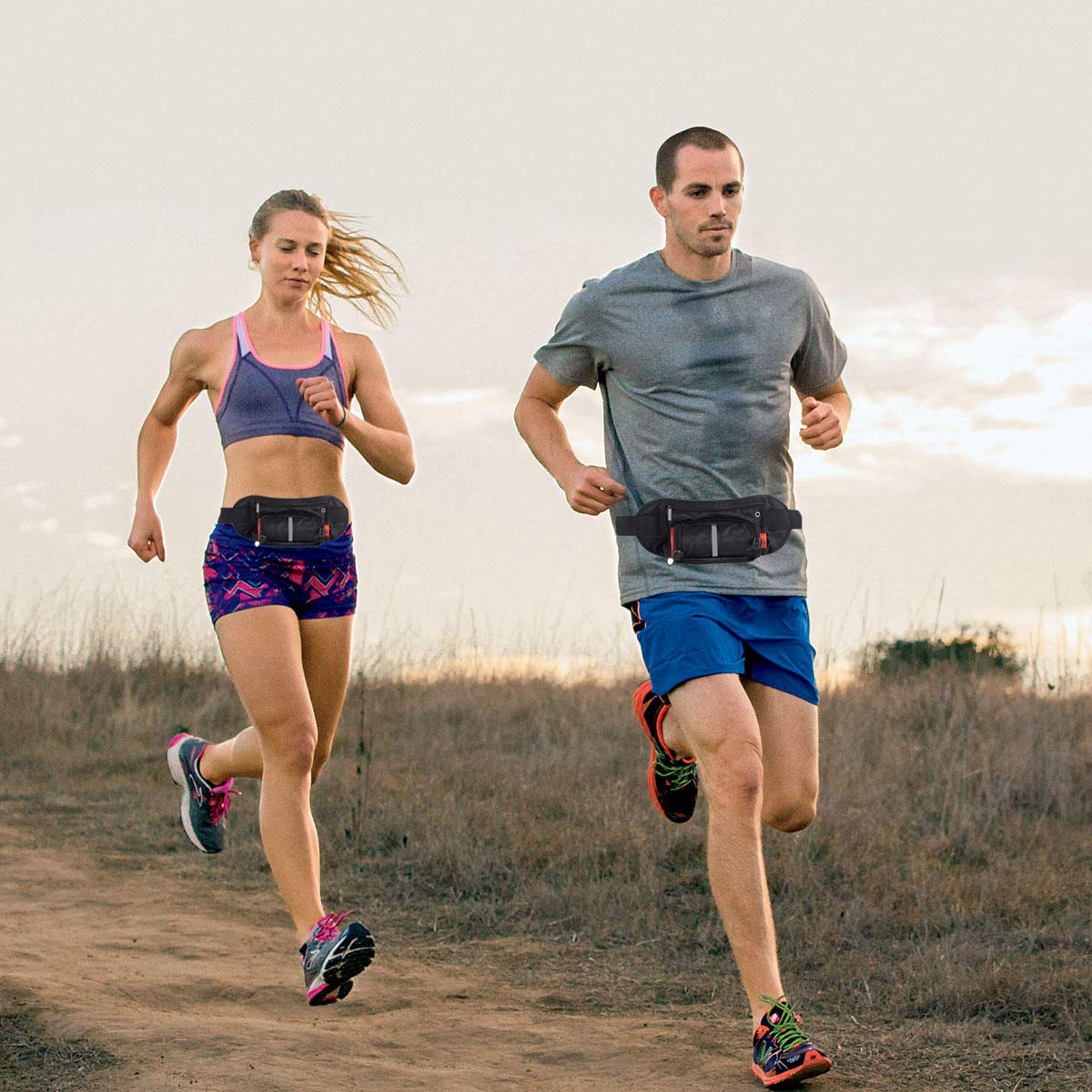 Bauchtasche, Linko Handy Gürteltasche Bauchtasche Wasserdicht für iPhone 6s/ 6Plus/ 7 /7Plus, Flache Bauchtasche für Damen und Herren, Handy Bauchtasche für Joggen Fahrradfahren Reise Laufen