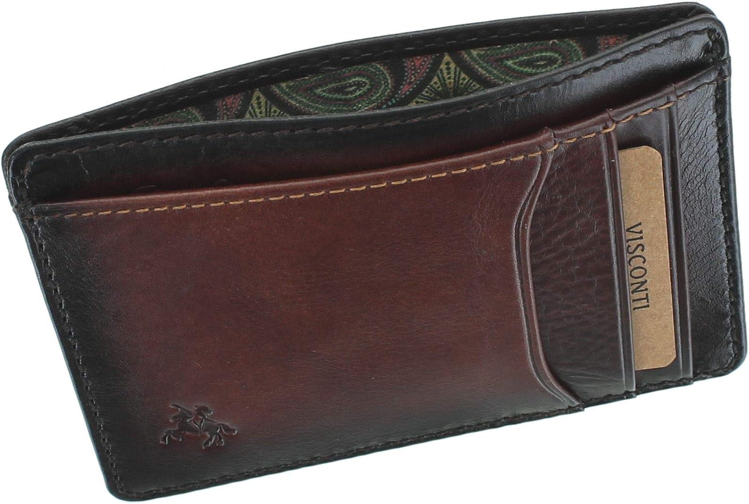 VISCONTI Atelier Collection Madison Leather Card Holder RFID Blocking AT67 Burnished Tan - Image 4