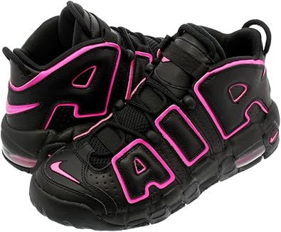 nike uptempo black and pink