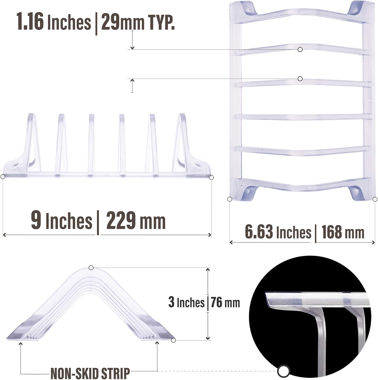 Prosumer's Choice Universal 5 Tablet and Smartphone Charging Organizer Rack Desktop Stand Holder - Clear: Electronics