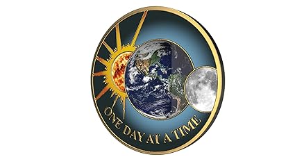 Exonumia One Day At A Time Earth Sun Serenity Prayer Bronze