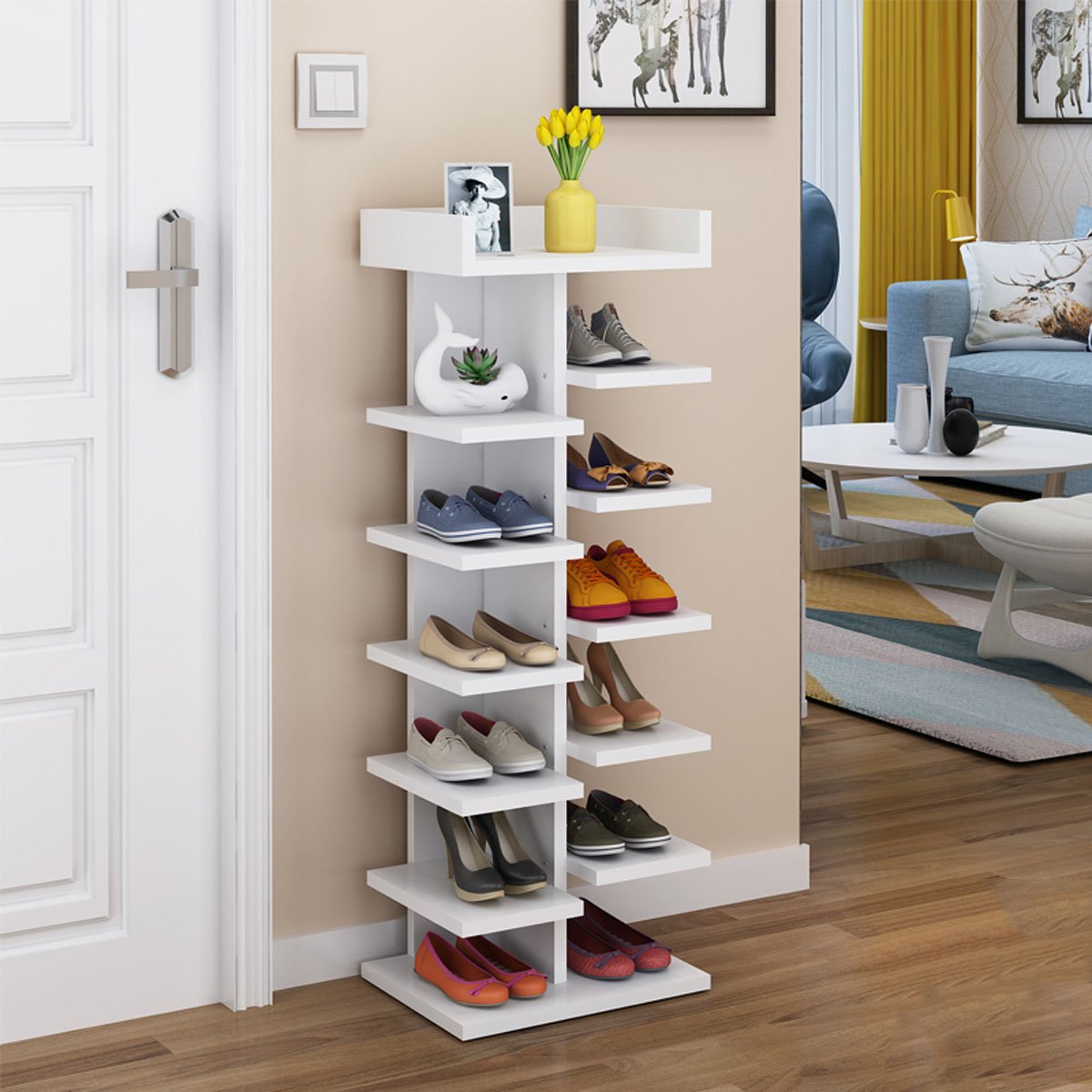 Amazon Com Loje Shoe Rack Multi Layer Storage Shelf Home