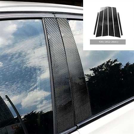 Amazon 1シリーズ F 10 16車用 高品質 6pcs 傷防止 キズ防止 Bピラー ストラット コラム装飾フレーム Bピラー ウィンドウカバー センターピラーウィンドウ装飾 Bピラー装飾 ストリップ ウィンドウセンターピラー装飾 ウィンドウポストパッチ 取付簡単 カー用品 1