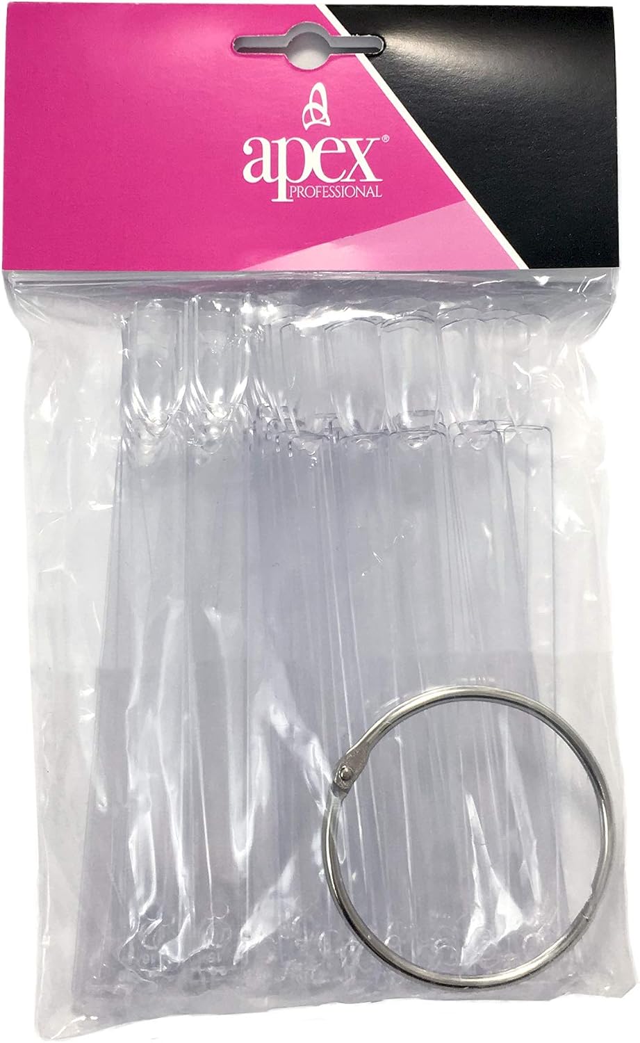 Apex® Professional 50pcs Nail Colour Display Ring, Swatch Sticks, Pop Sticks, Nail Art Palette Tip Wheel Display (Clear) - Image 3