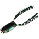 BOOYAH Poppin' Pad Crasher Topwater Bass Fishing Hollow Body Frog Lure with Weedless Hooks