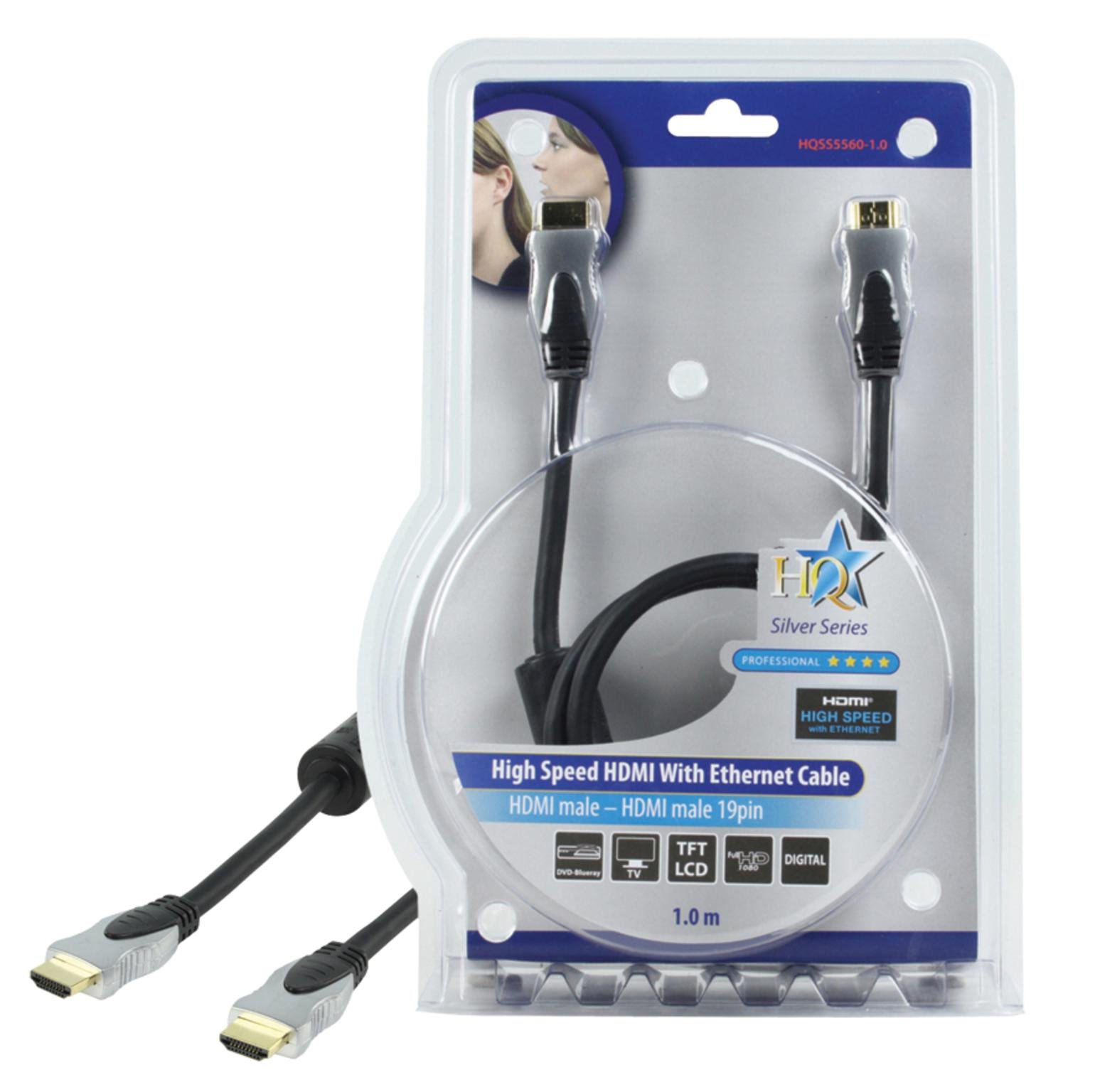 HQ 1m High Speed HDMI Cable with Ethernet