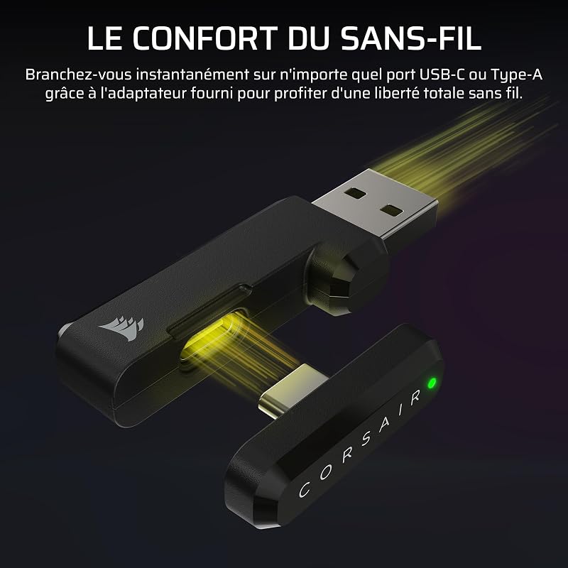 HS35 v3 Casque de Jeu sans Fil avec Micro – Noir (Carbone)
