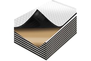 MANESI 197 mil 8.7 Sqft Thickened Sound Deadener for Cars - Aluminum Foil Foam Noise Deadening Material - Heat Shield Hood Insulation Dampening Mat