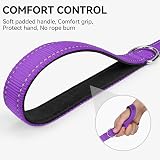 Joytale Padded Handle Dog Lead Double-Sided Reflective Nylon Purple 1.2m view 3