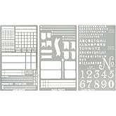 Aleks Melnyk No.486 Metal Stencils for Bullet Journaling, Bookmark, Planning, Lines, Planner, Habit Tracker, Dot Journals Stencil for Diary, Templates, Tiny Letters, Small Number