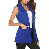 Amazon.com: Dealwell Blazer de mujer sin mangas con bolsillos : Ropa,  Zapatos y Joyería