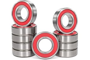 10 Pack 6204-2RS Double Rubber Seal Bearing 20x47x14mm,Stable Performance,Cost Effective, Deep Groove Ball Bearings