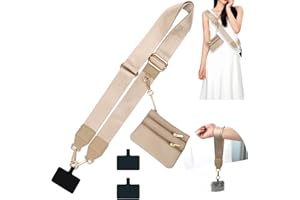 INCOLUMITAS Clip And Go Strap for Phone With Wallet Crossbody, Cell Phone Purse with Adjustable Strap Zippered with Pouch, Two-in-One Phone Lanyard Crossbody with Wrist Strap for Teacher,Travel Essential