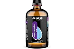 O'LINEAR Breathe Essential Oil Blend - Calming Drops for Easy Breathing, Sweet Dreams and Relaxation, Mix of Peppermint, Lavender and Eucalyptus Oils Ideal for Humidifier, Meditation, and Home Spa Bulk Bottle