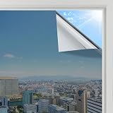 rabbitgoo Heat Reflective Privacy Window Film 44.5x400cm Silver One Way