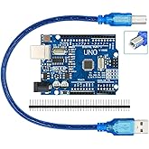 WWZMDiB UNO R3 Board Compatible with Arduino IDE with USB Cable and 2.54mm Straight Pin Header ATmega328P