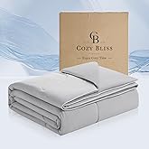 Cozy Bliss x Sorona® Viscose Natural Fiber Cooling Comforter Queen Size, Reversible Silky Smooth Cooling Blanket with Q-Max＞0.45 for Hot Sleepers & Night Sweats, Cool Grey, 90"x90"