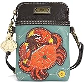 CHALA Ocean Collection Cell Phone Crossbody Purse-Women PU Leather/Canvas Multicolor Handbag with Adjustable Strap