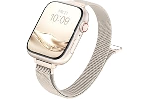 Stainless Steel Thin Milanese Loop Compatible with Apple Watch Band 38mm 40mm 41mm 42mm 44mm 45mm 46mm for women, Slim Metal 