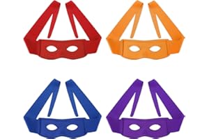 4pcs Turtle Eye Masks, Funny Halloween Costume Masquerade Eye Mask for Kids Turtles Party Decorations for Birthday Cosplay Dr