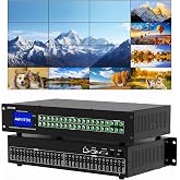 16x16 4K Seamless HDMI Matrix Switch with Web GUI, Customised Video Wall Controller 4x4, 2U Rack Mount, HDMI Matrix Switcher Splitter with Audio Out, Multiple Control Modes