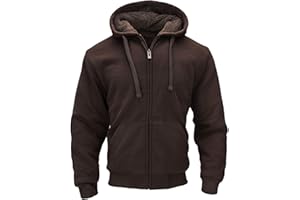 Butygity Sherpa Lined Hoodies for Men Heavyweight Full Zip Up Sweatshirt Thick Fleece Jackets Winter Warm Coats