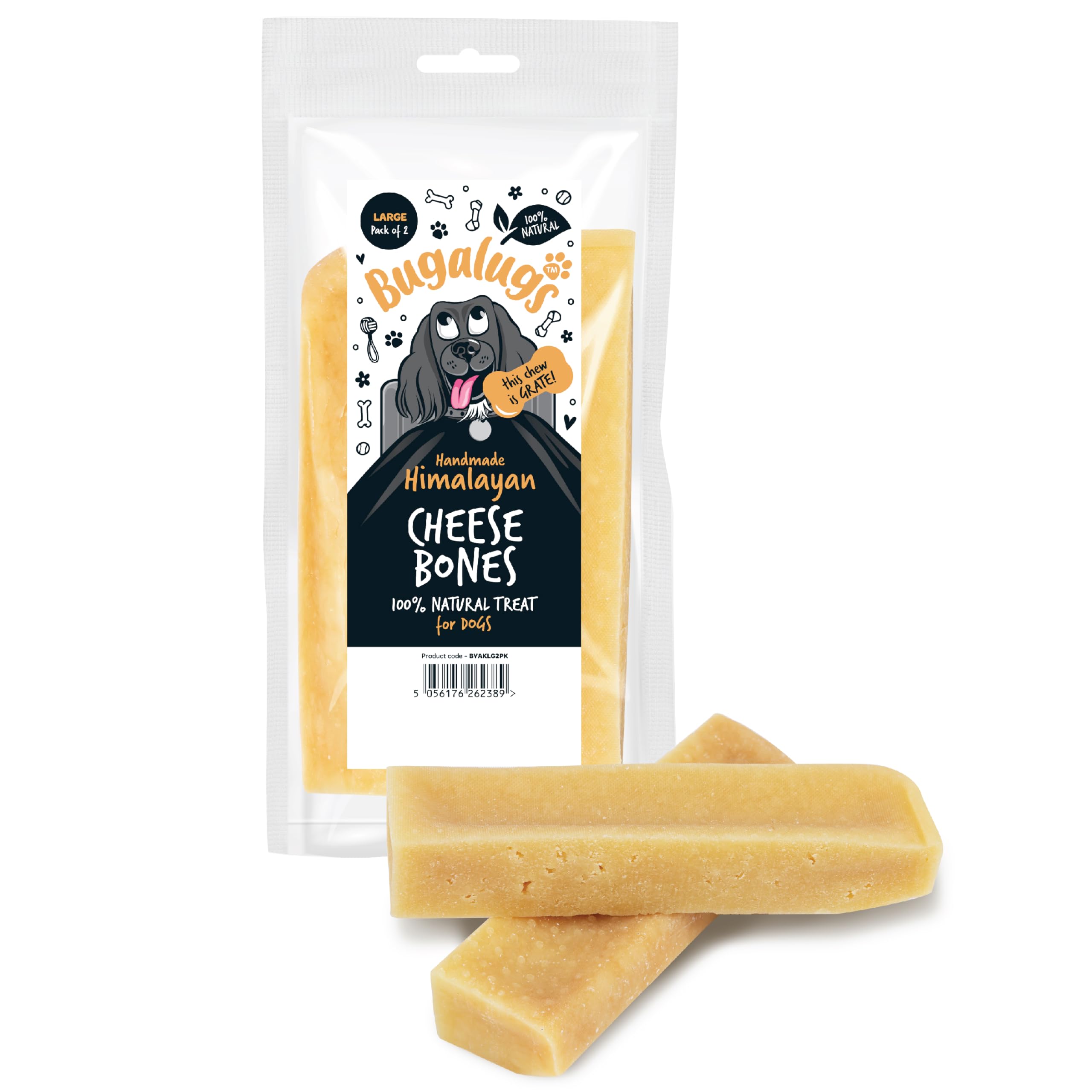 Bugalugs Himalayan Yak Chews for dogs are 100% natural dog treats & puppy treats - Dog dental sticks yak chew are a long lasting healthy dental sticks dogs for Plaque Off & Tartar