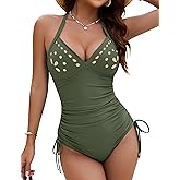 Blooming Jelly Women's One Piece Swimsuit Tummy Control Bathing Suit Petal Hollow V Neck Swim Suits 2025
