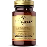 Solgar B-Complex 50", 100 Vegetable Capsules - Energy Metabolism | Cardiovascular Support, Nervous System Support - Non-GMO, Vegan, Gluten Free, Dairy Free, Kosher - 100 Servings