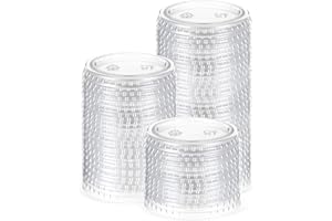 Acellegic 200 Pcs Plastic Cup Lids for 1.5oz to 2oz Portion Cups Disposable Clear Portion Cup Lids Souffle Lid Plastic Food Prep Supplies for Restaurant, Cafe, Catering, Party