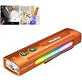 Wurkkos HD01PRO UV Flashlight with UV Light&White LED Combo,Led Flashlight 1200Lumens Flat Flashlight with RGB Light,Rechargeable EDC Flashlight,Pocket Light for Emergency,Pet Urine Detection(Orange)