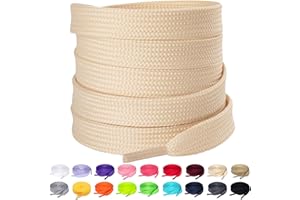 Olukssck 2/5" Flat Shoe Laces for Sneakers 29 Colors Shoelaces in 28" - 72"