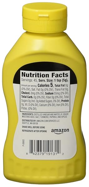 AMAZON GROCERY, YELLOW MUSTARD, KOSHER, 8 OZ (PREVIOUSLY HAPPY BELLY, PACKAGING MAY VARY)